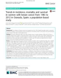 Trends in incidence, mortality and survival in women with breast cancer from 1985 to 2012 in Granada, Spain: A population-based study