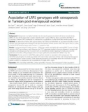 Association of LRP5 genotypes with osteoporosis in Tunisian post-menopausal women