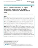 Walking balance is mediated by muscle strength and bone mineral density in postmenopausal women: An observational study