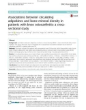 Associations between circulating adipokines and bone mineral density in patients with knee osteoarthritis: A crosssectional study