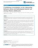 A preliminary investigation on the relationship between virtues and pathological internet use among Chinese adolescents