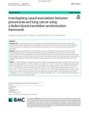 Investigating causal associations between pneumonia and lung cancer using a bidirectional mendelian randomization framework