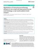 Modulation of chemoimmunotherapy efficacy in non-small cell lung cancer by sex and histology: A real-world, patient-level analysis