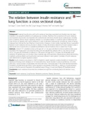 The relation between insulin resistance and lung function: A cross sectional study