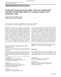 Psychometric properties of the quality of life scale Child Health and Illness Proﬁle-Child Edition in a combined analysis of ﬁve atomoxetine trials