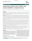 Health-related quality of life of children with physical disabilities: A longitudinal study