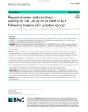 Responsiveness and construct validity of EPIC-26, AQoL-6D and SF-6D following treatment in prostate cancer