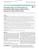 Immediate effect of CPAP titration on perceived health related quality of life: A prospective observational study