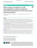 Effect of urban air pollution on CRP and coagulation: A study on inpatients with acute exacerbation of chronic obstructive pulmonary disease