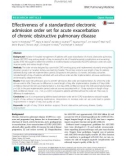 Effectiveness of a standardized electronic admission order set for acute exacerbation of chronic obstructive pulmonary disease