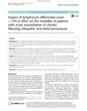 Impact of lymphocyte differential count > 15% in BALF on the mortality of patients with acute exacerbation of chronic fibrosing idiopathic interstitial pneumonia