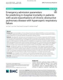 Emergency admission parameters for predicting in-hospital mortality in patients with acute exacerbations of chronic obstructive pulmonary disease with hypercapnic respiratory failure