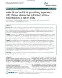 Variability of antibiotic prescribing in patients with chronic obstructive pulmonary disease exacerbations: A cohort study