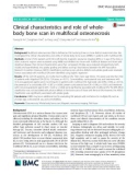 Clinical characteristics and role of wholebody bone scan in multifocal osteonecrosis