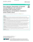 Gene signature characteristic of elevated stromal infiltration and activation is associated with increased risk of hematogenous and lymphatic metastasis in serous ovarian cancer