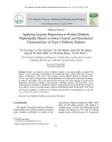 Applying logistic regression to predict diabetic nephropathy based on some clinical and paraclinical characteristics of type 2 diabetic patients