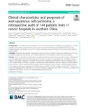 Clinical characteristics and prognosis of anal squamous cell carcinoma: A retrospective audit of 144 patients from 11 cancer hospitals in southern China