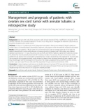 Management and prognosis of patients with ovarian sex cord tumor with annular tubules: A retrospective study