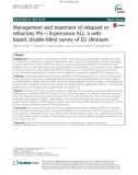 Management and treatment of relapsed or refractory Ph(−) B-precursor ALL: A webbased, double-blind survey of EU clinicians