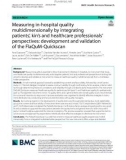 Measuring in-hospital quality multidimensionally by integrating patients', kin's and healthcare professionals' perspectives: Development and validation of the FlaQuM-Quickscan