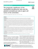 The prognostic significance of the neutrophil-to-lymphocyte ratio and the platelet-to-lymphocyte ratio in giant cell tumor of the extremities