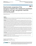 Psychometric properties of the Symptom Checklist‑90 in adolescent psychiatric inpatients and age‑ and gender‑matched community youth