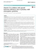 Vitamin D in children with growth hormone deficiency due to pituitary stalk interruption syndrome