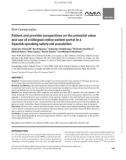 Patient and provider perspectives on the potential value and use of a bilingual online patient portal in a Spanish-speaking safety-net population