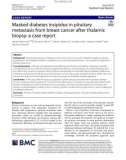 Masked diabetes insipidus in pituitary metastasis from breast cancer after thalamic biopsy: A case report