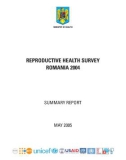 REPRODUCTIVE HEALTH SURVEY ROMANIA 2004