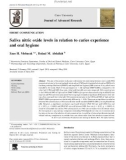 Saliva nitric oxide levels in relation to caries experience and oral hygiene