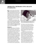 IMPROVING REPRODUCTIVE HEALTH IN ROMANIA