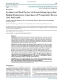 Incidence and risk factors of acute kidney injury after radical cystectomy: Importance of preoperative serum uric acid level