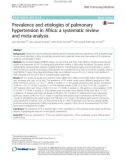 Prevalence and etiologies of pulmonary hypertension in Africa: A systematic review and meta-analysis