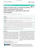 Impact of tumor size on survival of patients with resected pancreatic ductal adenocarcinoma: A systematic review and meta-analysis