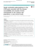 Single nucleotide polymorphisms in the CD40 gene associate with the disease susceptibility and severity in knee osteoarthritis in the Chinese Han population: A case-control study