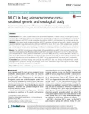 MUC1 in lung adenocarcinoma: Crosssectional genetic and serological study