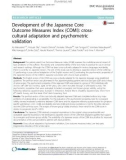 Development of the Japanese Core Outcome Measures Index (COMI): Crosscultural adaptation and psychometric validation