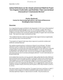 Initial Reflections on the Annals of Internal Medicine Paper 'Are Organic Foods Safer and Healthier Than Conventional Alternatives? A Systematic Review''