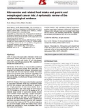 Nitrosamine and related food intake and gastric and oesophageal cancer risk: A systematic review of the epidemiological evidence