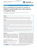 IQ as a moderator of outcome in severity of children's mental health status after treatment in outpatient clinics