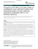 Comparison of the efficacy and safety profiles of a pelubiprofen versus celecoxib in patients with rheumatoid arthritis: A 6-week, multicenter, randomized, double-blind, phase III, noninferiority clinical trial