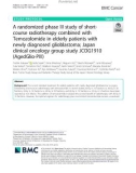 A randomized phase III study of shortcourse radiotherapy combined with Temozolomide in elderly patients with newly diagnosed glioblastoma; Japan clinical oncology group study JCOG1910 (AgedGlio-PIII)