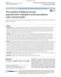 The student resilience survey: Psychometric validation and associations with mental health