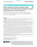 DNA methylome-wide association study of genetic risk for depression implicates antigen processing and immune responses