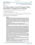 Cost utility analysis of cervical therapeutic medial branch blocks in managing chronic neck pain