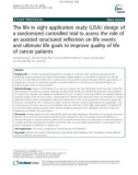 The life in sight application study (LISA): Design of a randomized controlled trial to assess the role of an assisted structured reflection on life events and ultimate life goals to improve quality of life of cancer patients