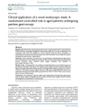 Clinical application of a novel endoscopic mask: A randomized controlled trial in aged patients undergoing painless gastroscopy