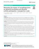 Measuring the impact of oesophagectomy on physical functioning and physical activity participation: A prospective study