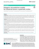 Polygenic risk prediction models for colorectal cancer: A systematic review